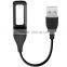 Black Replacement Usb Charger Cable Compatible For Fitbit Flex Band Wireless Activity Bracelet (Charger Cable)