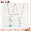Promotional Sale Fashion Square Shape Turquoise Necklace Jewelry