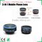 2015 Best selling Universal 3 in1 Clip-On Fish Eye Lens Wide Angle Macro Mobile Lens For iPhone 6 Samsung Galaxy S6
