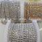 3mm Gold Cup Chain 4 Rows Metal Crystal Rhinestone Cup Chain Shoe Garment Accessories