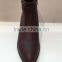 leather ankle boots with heel buckle for female