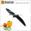 Santoku black mirror shining ceramic knife with ABS+TPR soft touch handle