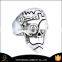 new design stainless steel special shiny silver skull ring