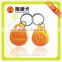 high quality customized yellow hotel key fob with high frequency 13.56MHz