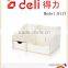 Deli DIY storage box wood jewelry storage box cosmetic Desktop debris model 9117