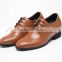 Elegant invislble height leather elevator shoes with delicate grade A soft Ox skin natural breathable fashion 323K01-2