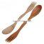 fancy two side wooden spoon and fork