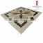 Turkidh Waterjet skirting marble composite marble ultraman beige and dark emperador marble highed polished panel ceramic or alum