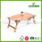 bamboo wood bed computer table trau with foldable leg