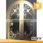 Decorative burglarproof wrought iron glass interior door