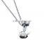 Rellecona Unique Barbell Pendant Titanium Steel Jewelry Lovers Necklace