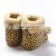 Autumn leopard Baby Shoes foreign trade winter baby soft bottom slip cotton boots
