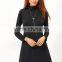 High Neck T-shirt Black Dress Long Sleeves