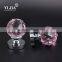 60 mm pink color zinc alloy glass crystal handles for door