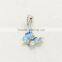 S232 Globalwin Blue Enamel Butterfly Charm Personalized 925 Silver Charms