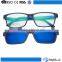 Retro logo printing fashion optical glasses with clip on lenses