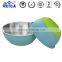 steel salad bowl with silicone bottom