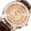 Ladies Women Bling Diamond Princess Fashion Leather Strap Quartz Wrist Watch For Gilrs