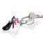 black high heel keychains, custom design metal keychains, custom design metal black high heel keychains manufacture