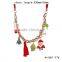 Free shipping kids jewelry children gift red tassel Necklace Father Christmas Pendant