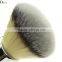 Two color hair metal handle angular concealer brush