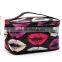 Newest Styles Satin Material Lips Cosmetic Bag