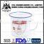 SGS certified customized logo printing enamel coffee cup
