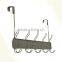 Metal Door Hanging Rack, 5 Hooks