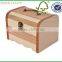 cheap solid wood creative DIY unfinished wooden treasure chest jewelry box with lock