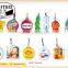 2015 new design lovely phone strap mobile phone screen cleaner sticker