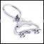 Cheap quality stainless steel animal model shark key chain ring factory