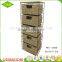 Slimline seagrass 5 drawer storage unit for living room or bathroom