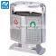 stainless steel metal outdoor garbage urban dust bin