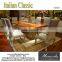 YB66 3.6Meter Luxury Italian Palace Long Dining Table with Golden Dining Chairs