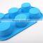 Food Grade Bakeware Six Cavity Round Non Stick Jelly Pudding Chocolate Cupcake Handmade Soap Silicone Mold