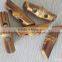 Natural bamboo handle with buttons and metal hooks/rings for DIY bags
