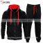 Men's gym contrast jogging full tracksuit heavyweight fleece hoodies and pants joggers suits sets