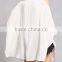 Latest Fashion center front pleats lace-up neckline long dolman sleeves Tunic Dress