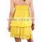 2015 Latest 100%polyester Dress Plain Dyed Dress for Lady