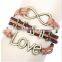 multilayer woven hand line charm bracelet