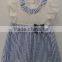 Cute Baby Girls Blue and White Stripes Dress for Summer