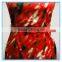 Sleeveless ladies print dress with waist belt