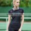 Wholesale short sleeve Black Breathable Stretchy Polyester T-shirt Top Sportswear for Fitness women sport t shirt