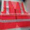 100%Polyester Fluorescent Orange Cheap Workear Mesh Vest With ID Pocket