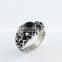 Vintage Silver Rock Men Titanium Ring