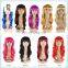 Cheap Colorful Long Wave Carnival Party Costume Synthetic Wigs HPC-0004