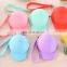 Silk pringting logo silicone baseball hat coin wallet with silicone strap for carry
