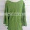 100% Thai Cotton fashion women summer clothes Shirt Collars, Green color T-shirt.
