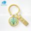 China factory custom cheap metal key ring printing epoxy dome key chains metal key chain