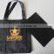 Customized design non-woven fabric black tote foldable shopping bag